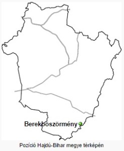 A település helye a megyében.